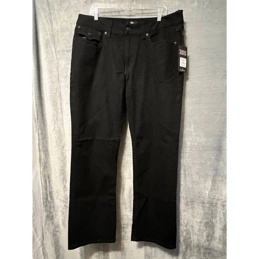 True Religion Ricky Flap Jeans‎ Men's 32x36 Black Rinse Bootcut Denim NWT